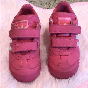 Pink adidas sneakers (toddler)